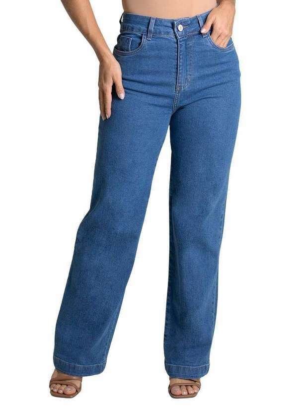 Sawary - Calça Jeans Sawary Wide Leg Petit - 279666 Azul
