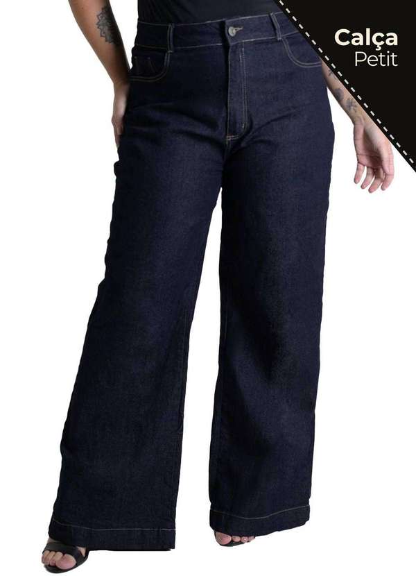 Sawary - Calça Jeans Sawary Wide Leg Petit - 279783 Azul