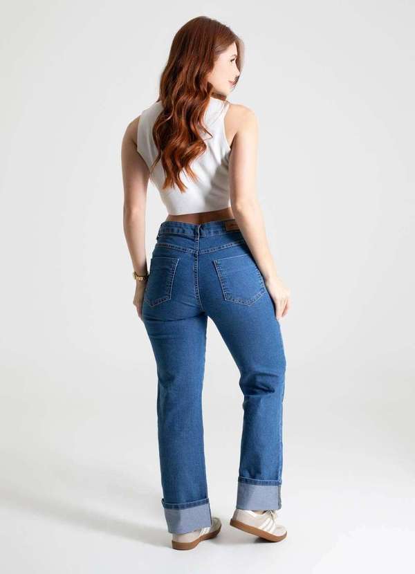 Sawary - Calça Jeans Sawray Wide Leg Petit - 279939 Azul 4