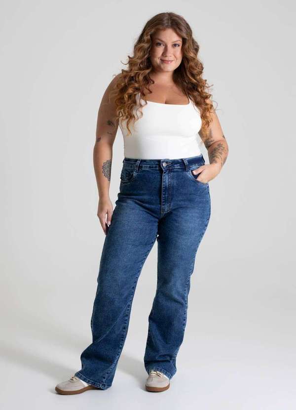 Sawary - Calça Jeans Sawary Wide Leg Petit - 279965 Azul 2