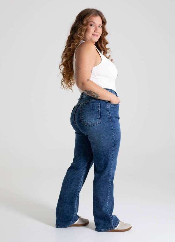 Sawary - Calça Jeans Sawary Wide Leg Petit - 279965 Azul 3