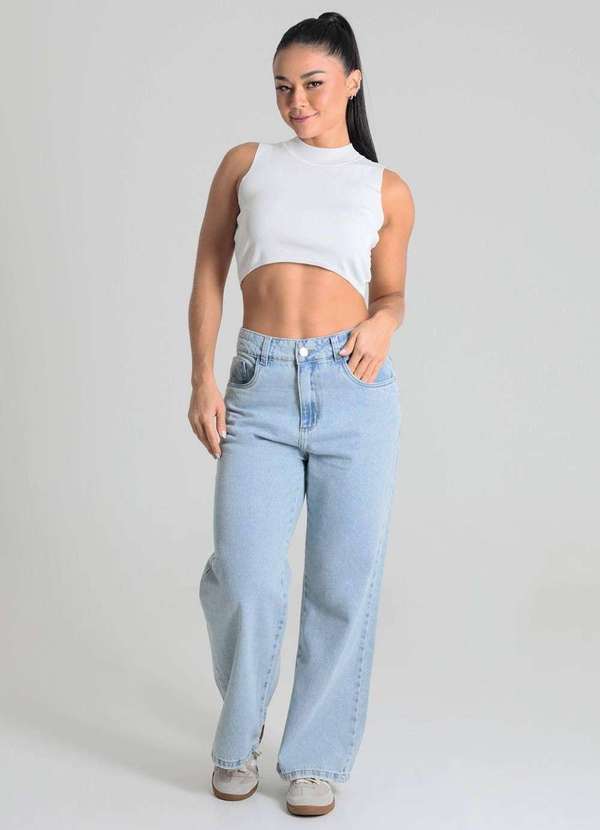 Sawary - Calça Jeans Sawary Wide Leg Petit - 279970 Azul 2