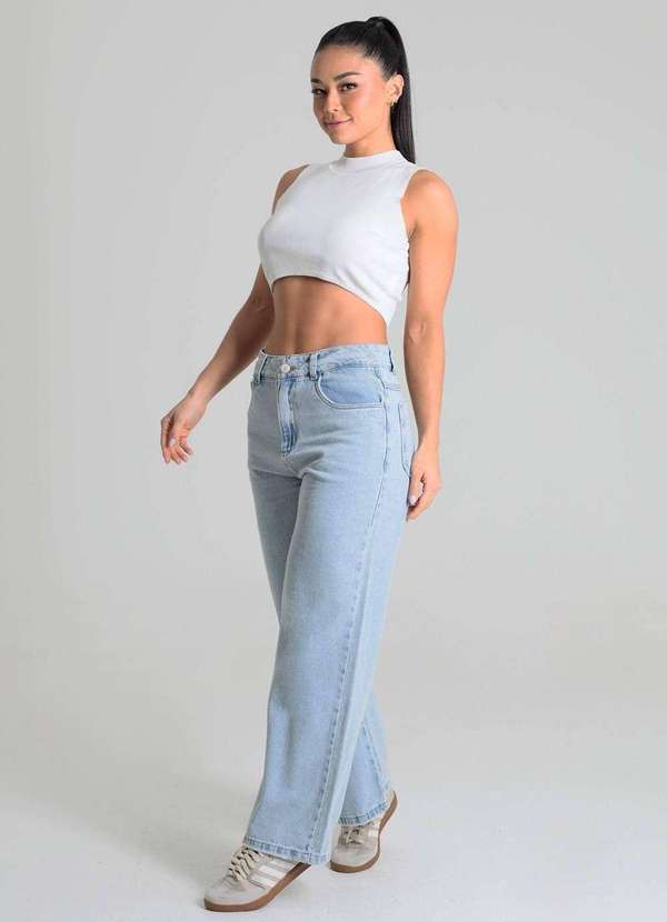 Sawary - Calça Jeans Sawary Wide Leg Petit - 279970 Azul 3