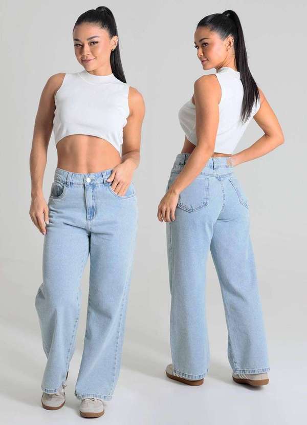 Sawary - Calça Jeans Sawary Wide Leg Petit - 279970 Azul 6