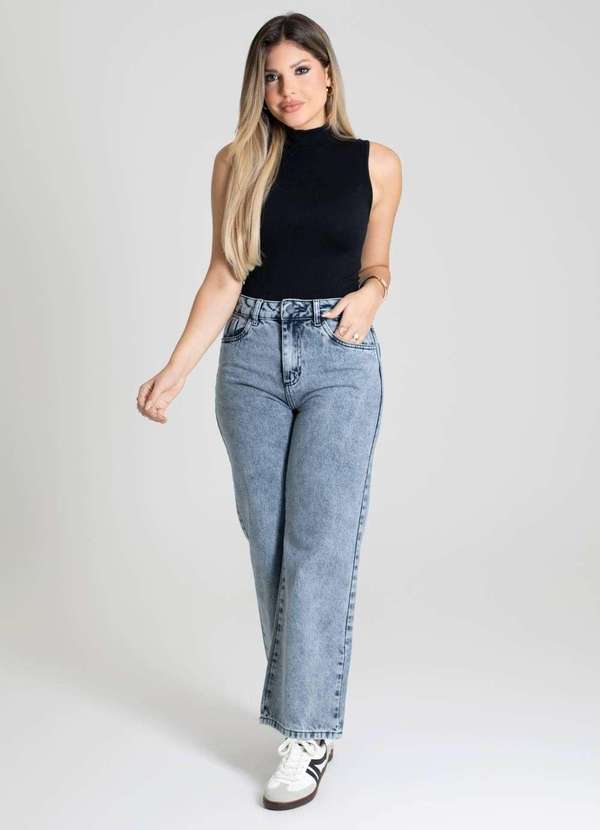 Sawary - Calça Jeans Sawary Wide Leg Petit - 280206 Azul 2