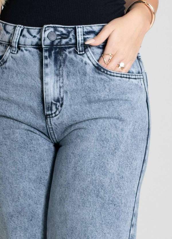 Sawary - Calça Jeans Sawary Wide Leg Petit - 280206 Azul 5