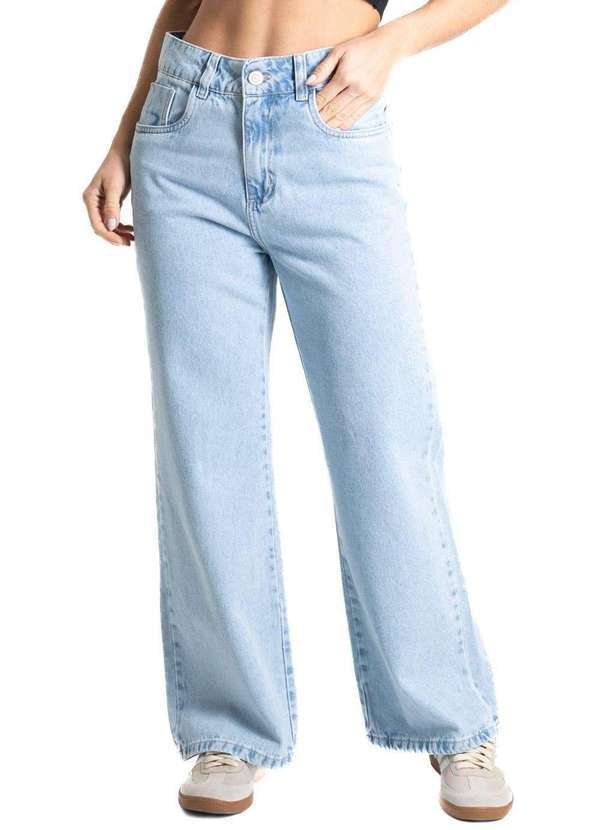 Sawary - Calça Jeans Sawary Wide Leg Petit - 280299 Azul