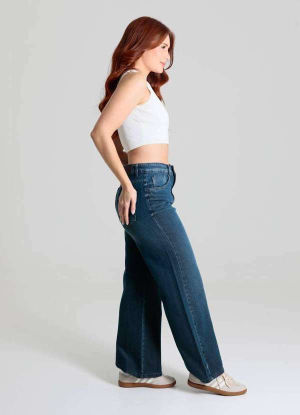 Sawary - Calça Jeans Sawary Wide Leg Petit - 280361 Azul 3