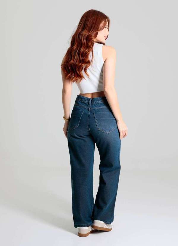 Sawary - Calça Jeans Sawary Wide Leg Petit - 280361 Azul 4