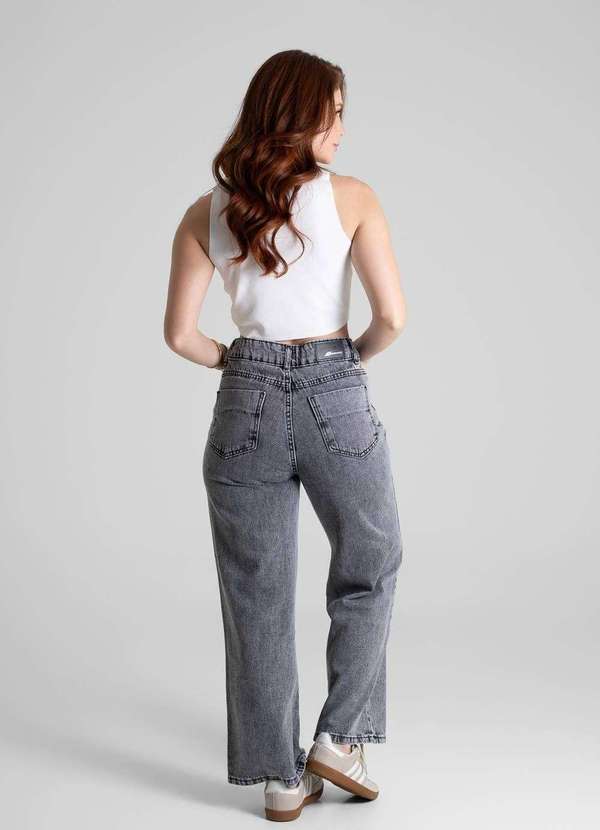 Sawary - Calça Jeans Sawary Wide Leg Petit - 280578 Preto 4