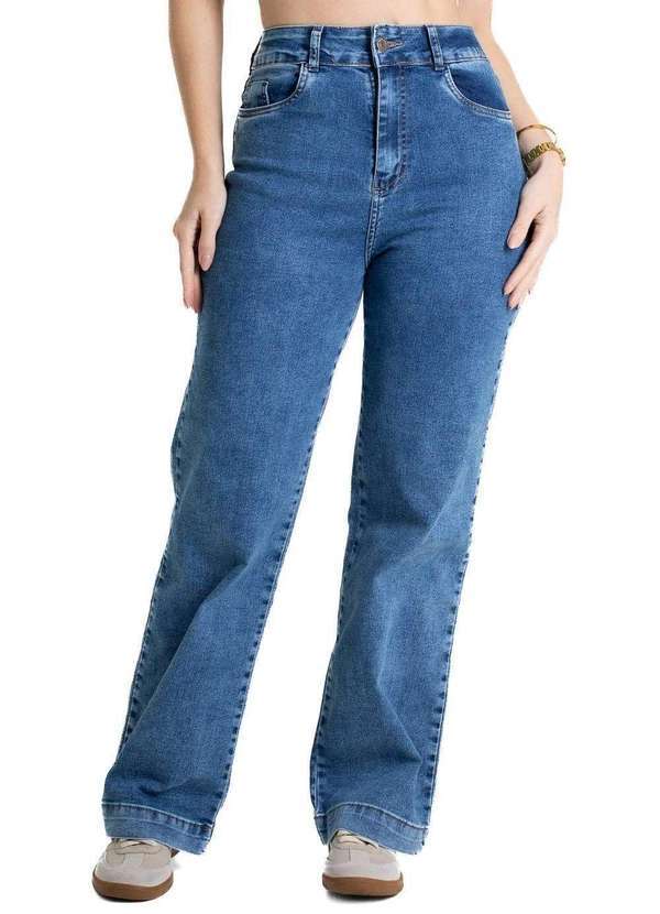 Sawary - Calça Jeans Sawary Wide Leg Petit - 280586 Azul