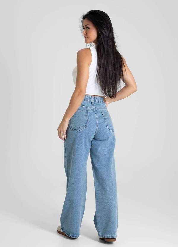Sawary - Calça Jeans Sawary Wide Leg Petit - 280588 Azul 4