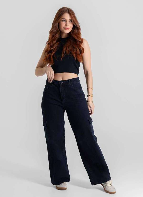 Sawary - Calça Jeans Sawary Wide Leg Petit - 280590 Azul 2