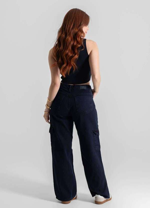 Sawary - Calça Jeans Sawary Wide Leg Petit - 280590 Azul 4