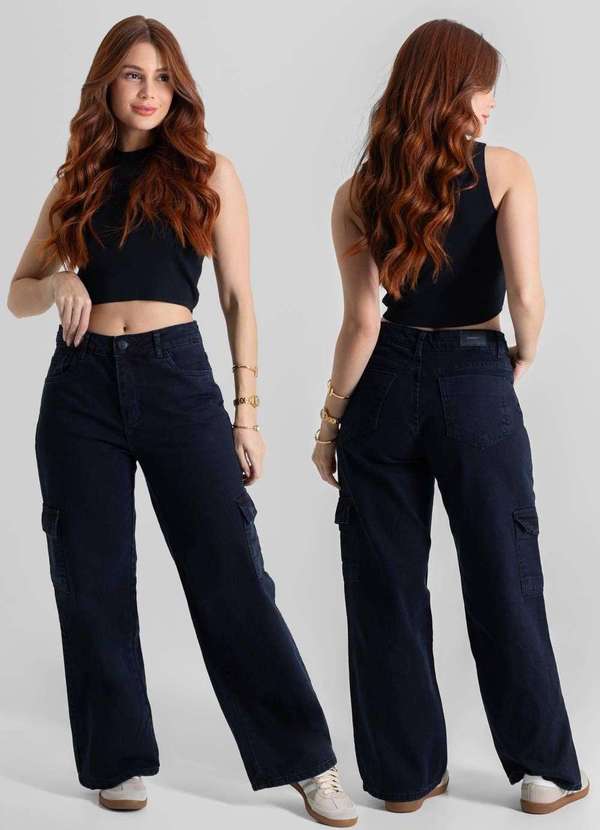 Sawary - Calça Jeans Sawary Wide Leg Petit - 280590 Azul 6
