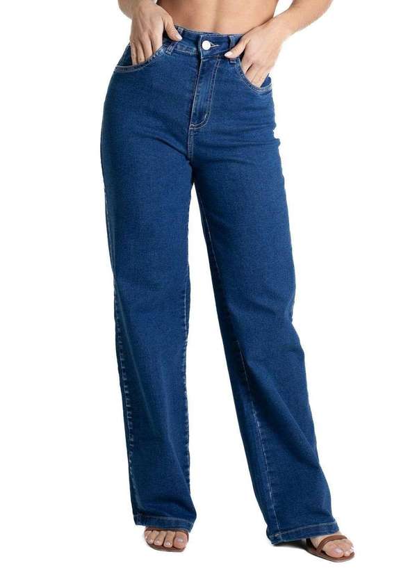 Sawary - Calça Jeans Sawary Wide Leg Petit - 280592 Azul