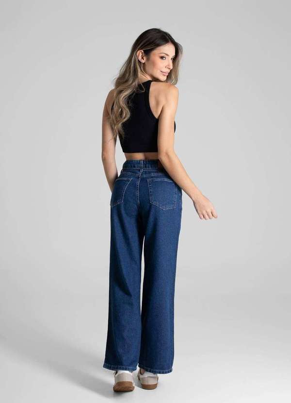 Sawary - Calça Jeans Sawary Wide Leg Petit - 280814 Azul 4