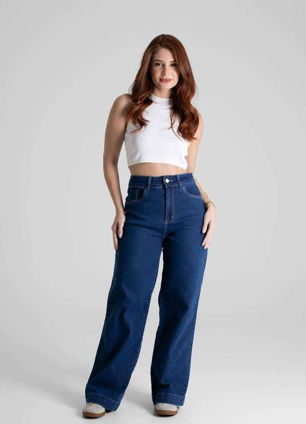 Sawary - Calça Jeans Sawary Wide Leg Petit - 280852 Azul 2