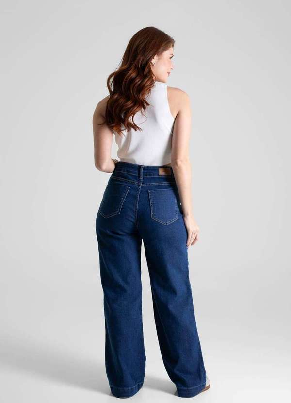 Sawary - Calça Jeans Sawary Wide Leg Petit - 280852 Azul 4