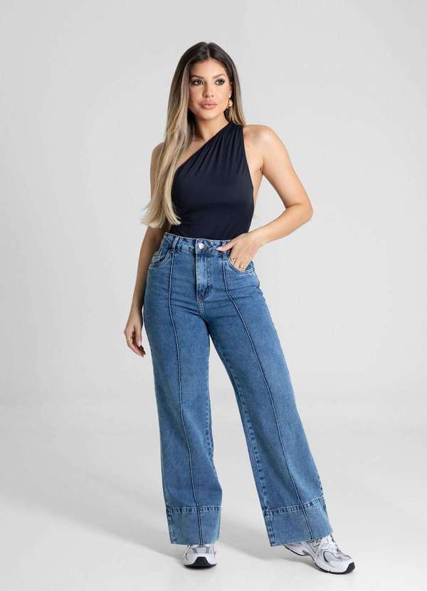 Sawary - Calça Jeans Sawary Wide Leg Petit - 280900 Azul 2