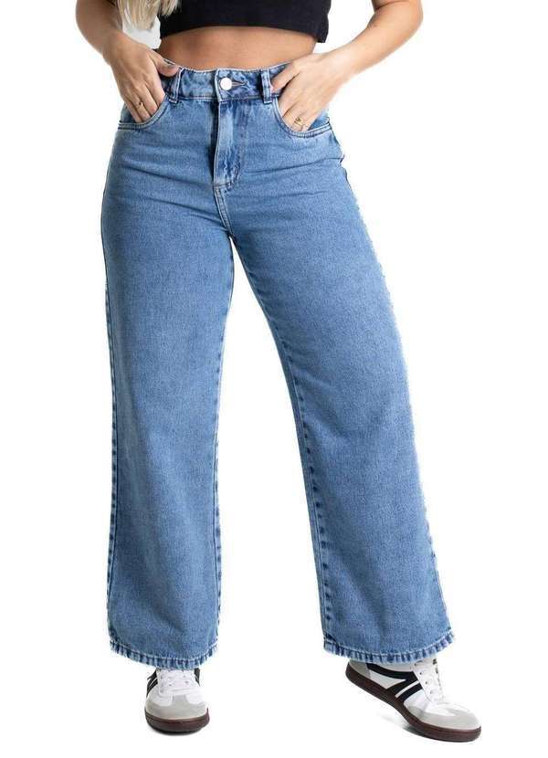 Sawary - Calça Jeans Sawary Wide Leg Petit - 280953 Azul