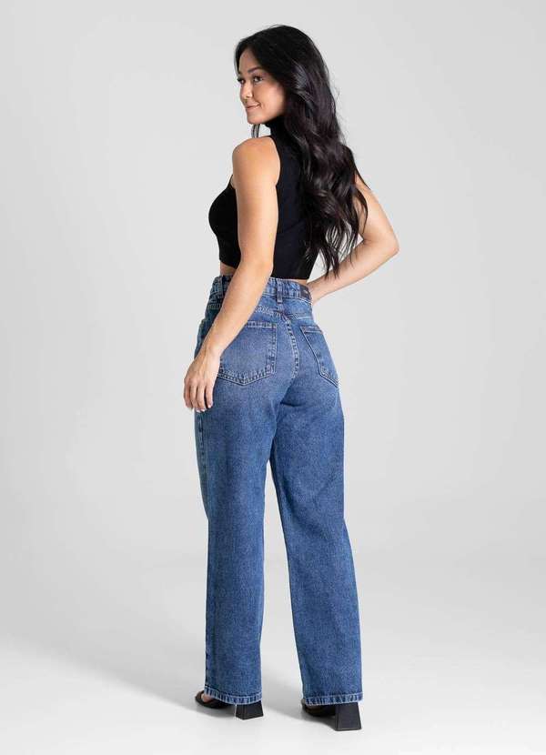 Sawary - Calça Jeans Sawary Wide Leg Petit - 281545 Azul 4