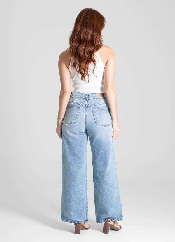 Sawary - Calça Jeans Sawary Wide Leg Petit - 281550 Azul 4