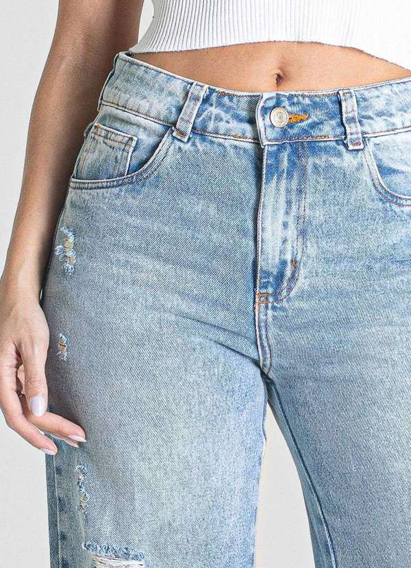 Sawary - Calça Jeans Sawary Wide Leg Petit - 281550 Azul 5