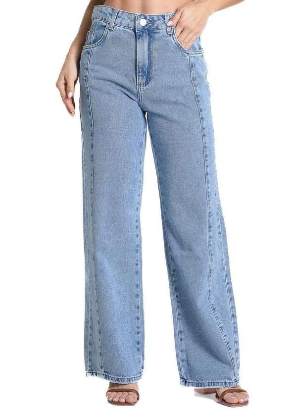 Sawary - Calça Jeans Sawary Wide Leg Petit - 281871 Azul