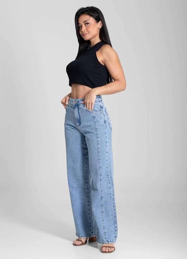 Sawary - Calça Jeans Sawary Wide Leg Petit - 281871 Azul 3