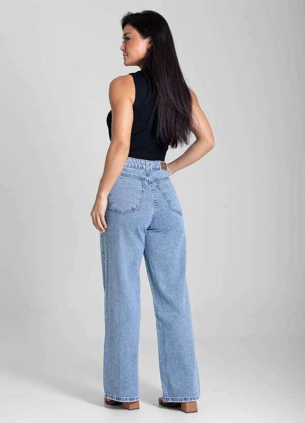 Sawary - Calça Jeans Sawary Wide Leg Petit - 281871 Azul 4