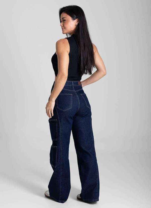 Sawary - Calça Jeans Sawary Wide Leg Petit - 281899 Azul 4