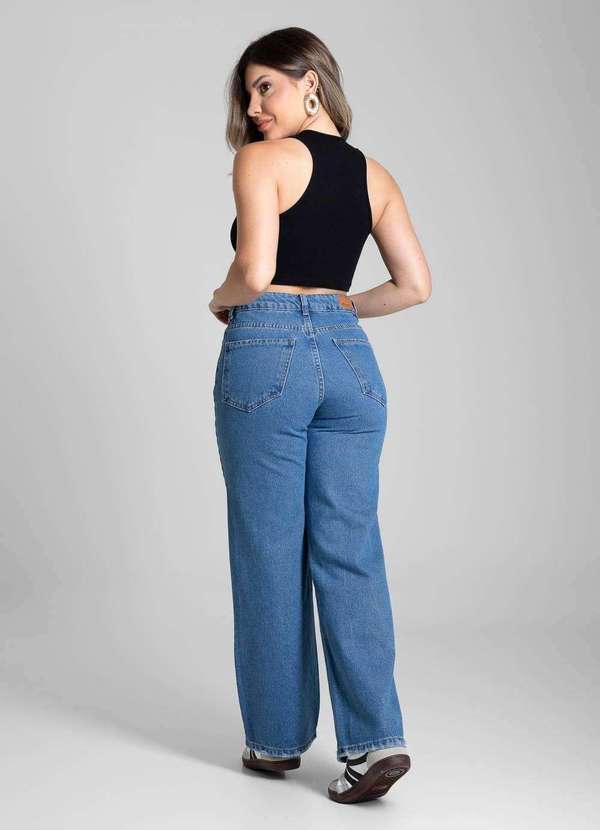 Sawary - Calça Jeans Sawary Wide Leg Petit - 281937 Azul 4