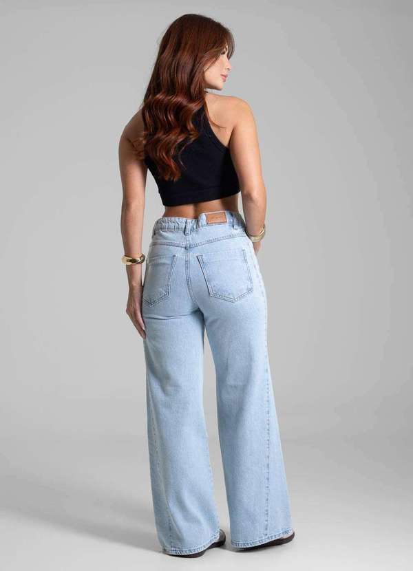 Sawary - Calça Jeans Sawary Wide Leg Petit - 281972 Azul 4