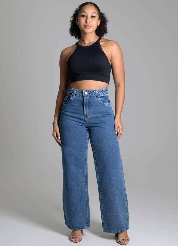 Sawary - Calça Jeans Sawary Wide Leg Petit Azul 2