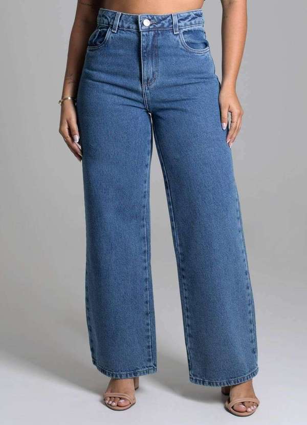 Sawary - Calça Jeans Sawary Wide Leg Petit Azul 5