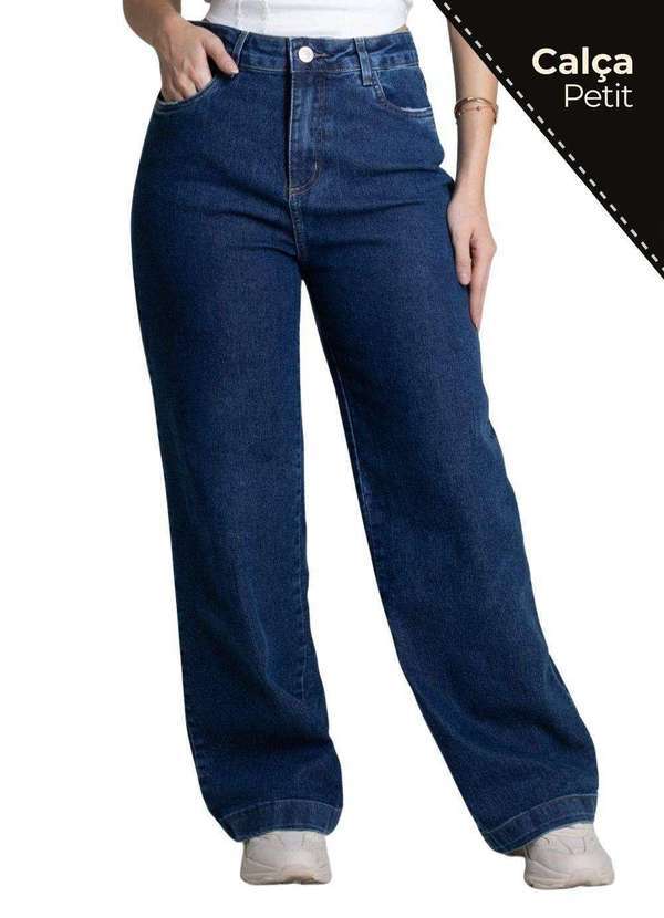 Sawary - Calça Jeans Sawary Wide Leg Petit Azul