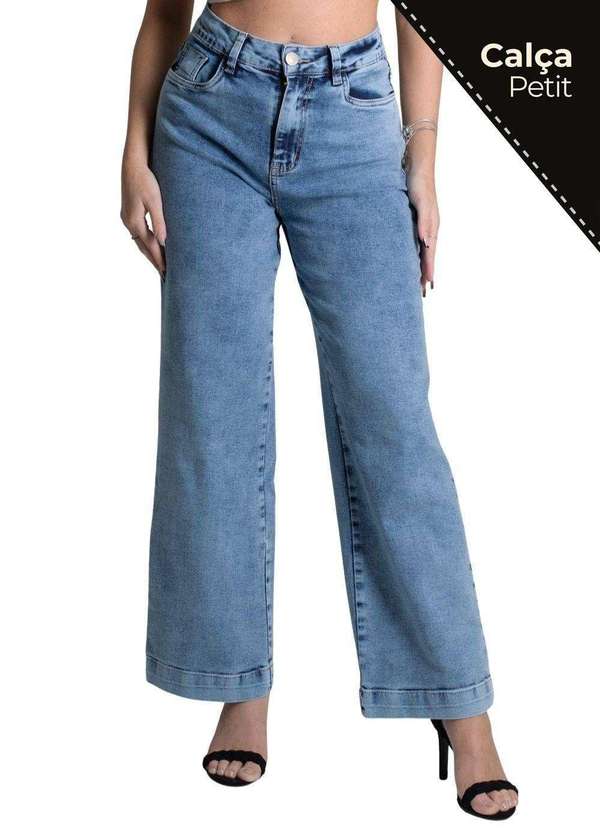 Sawary - Calça Jeans Sawary Wide Leg Petit Azul