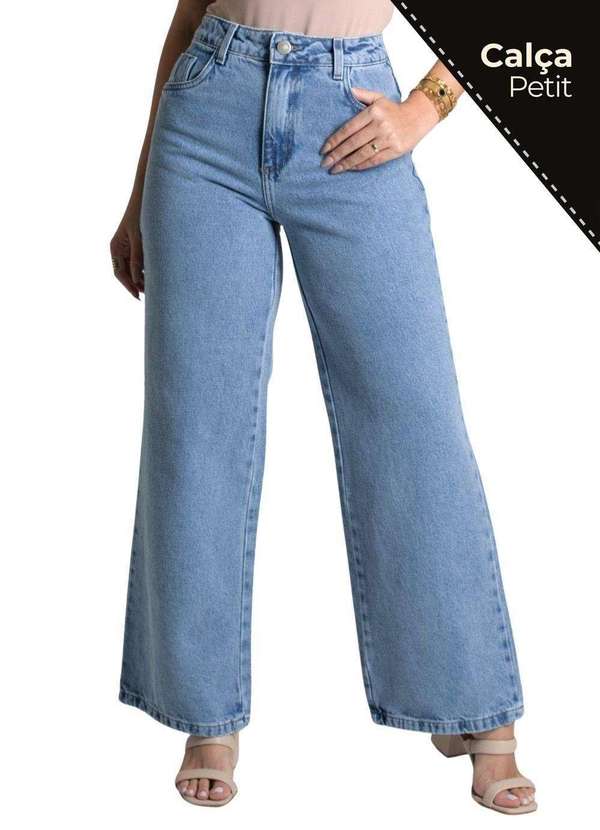 Sawary - Calça Jeans Sawary Wide Leg Petit - 278226 Azul