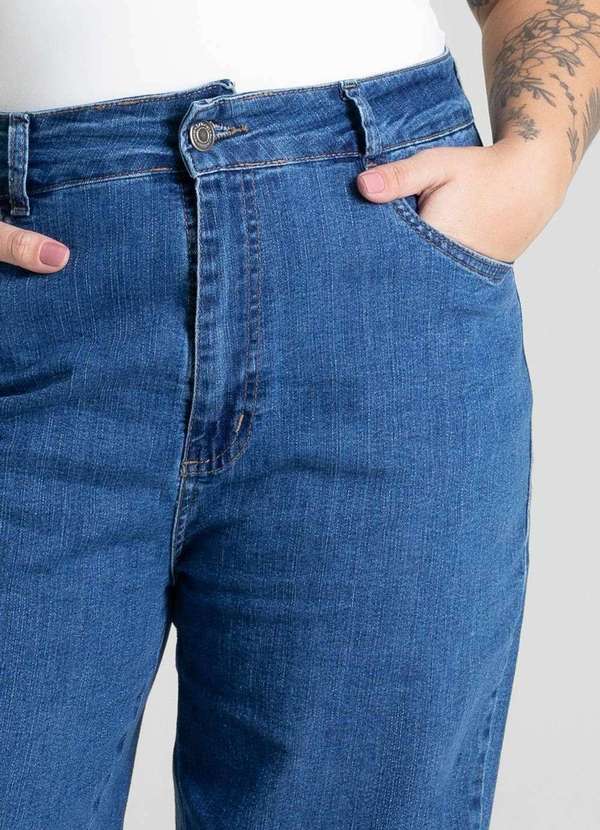 Sawary - Calça Jeans Sawary Wide Leg Plus Size - 280658 Azul 5