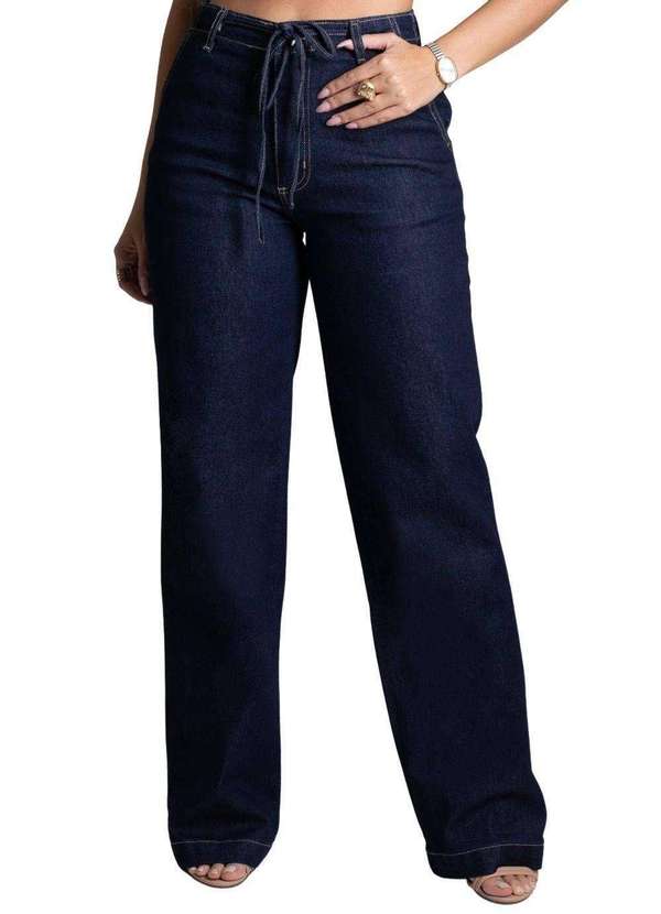 Sawary - Calça Jeans Sawary Wide Leg - 277611 Azul