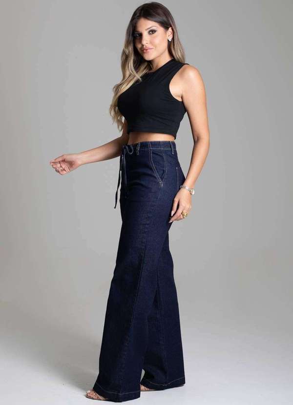 Sawary - Calça Jeans Sawary Wide Leg - 277611 Azul 3