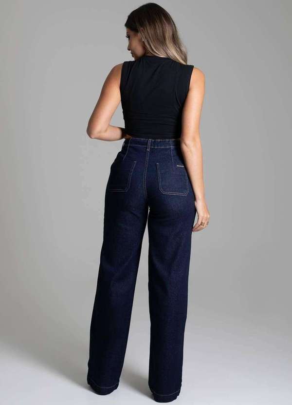 Sawary - Calça Jeans Sawary Wide Leg - 277611 Azul 4