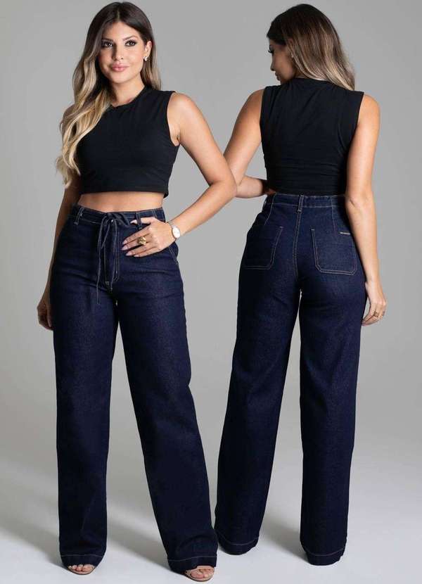 Sawary - Calça Jeans Sawary Wide Leg - 277611 Azul 6