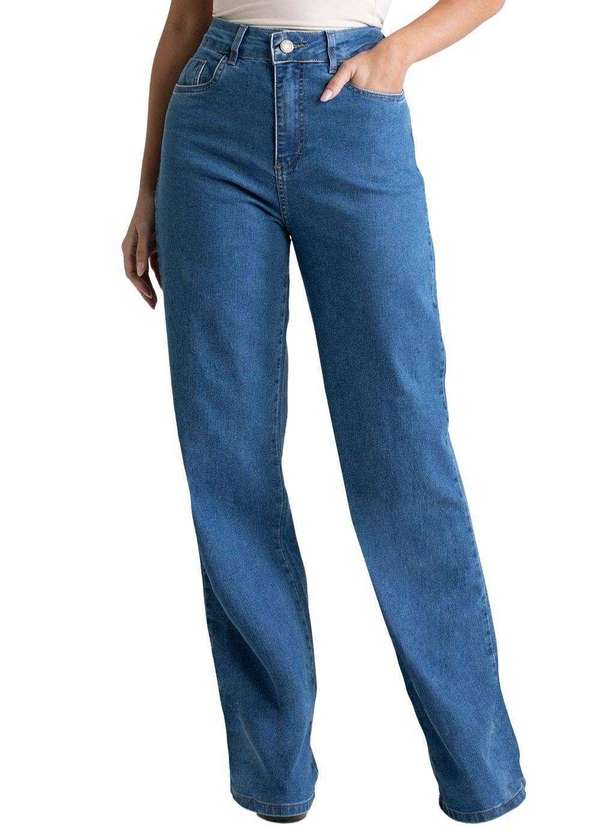 Sawary - Calça Jeans Sawary Wide Leg - 278936 Azul