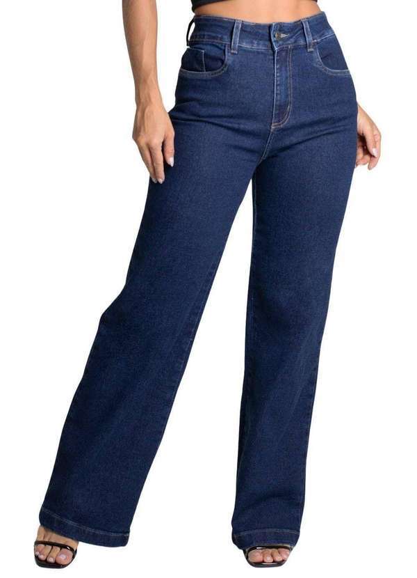 Sawary - Calça Jeans Sawary Wide Leg Azul
