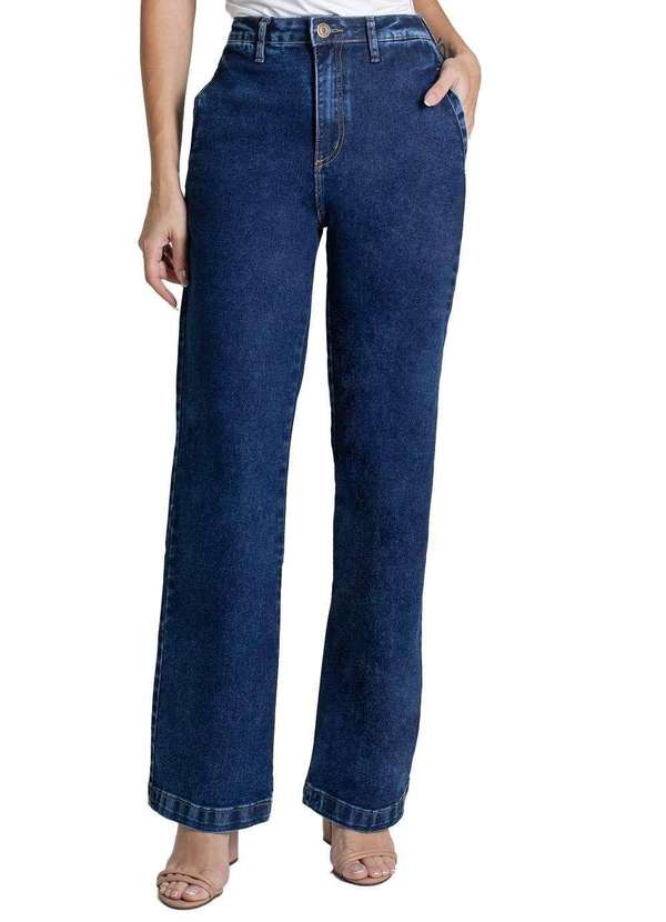 Sawary - Calça Jeans Sawray Wide Leg Cropped - 278441 Azul