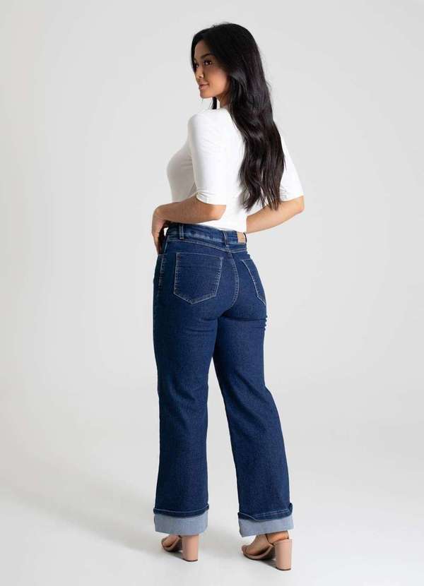 Sawary - Calça Jeans Sawray Wide Leg Cropped - 280099 Azul 4
