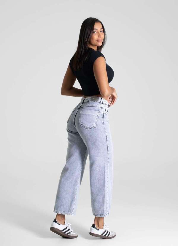 Sawary - Calça Jeans Sawray Wide Leg Cropped - 280880 Azul 4