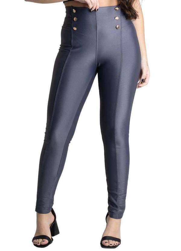 Sawary - Calça Legging Skinny Sawary Cinza